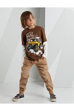 mshb&g Jeep Car Boy T-shirt Gabardine Trousers Set