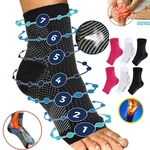 Sports Ankle Brace Compression Sleeve Plantar Fasciitis Sock for Achilles Tendonitis Joint Pain Reduces Swelling Heel Spur Pain