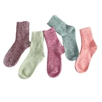 5 Pairs of Supple Women Wool Cashmere Thick Warm Solid Casual Sports Socks