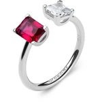 Brosway Elegantní otevřený prsten Fancy Passion Ruby FPR10 50 mm