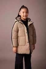 DEFACTO Girl's Water Repellent Hooded Puffer Coat