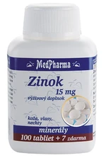 MEDPHARMA Zinok 15 mg 107 tabliet