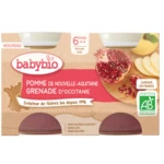 BABYBIO jablko s granátovým jablíčkem 2 x 130 g