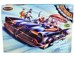 Skill 2 Model Kit 1966 Batmobile "Bad Guy Getaway Edition" with Penguin and Catwoman Figures "Batman" (1966-1968) TV Series 1/25 Scale Model by Polar