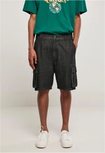 Organic Denim Cargo Shorts černé seprané