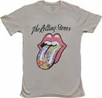 The Rolling Stones Tričko Flowers Tongue Unisex Sand M