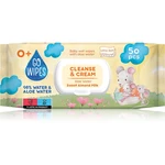 GoWipes Cleanse & Cream Sweet Almond Milk detské jemné vlhčené obrúsky s aloe vera 0+ 50 ks