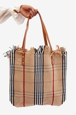 Large Woven Beach Bag Brown Avonas