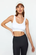 Trendyol White Seamless/Seamless Support/Shaping Knitted Sports Bra