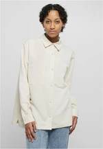 Women's oversized sand twill shirt