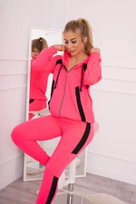 Sports set with pink neon stripes