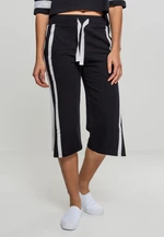 Women's Strappy Terry Culotte Black/White