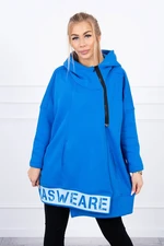 Insulated sweatshirt with zipper blue-purple