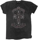 Guns N' Roses Tričko Monochrome Cross Unisex Dip-Dye on Black L