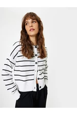 Koton Round Neck Button-Up Cardigan Long Sleeve Cotton Blend