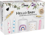 Kreul 49758 Ensemble de stylos à bougies Hello Baby 6 pièces