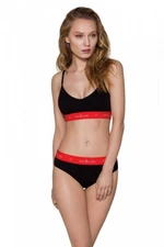 PS009 TOP black-red bawełniany biustonosz