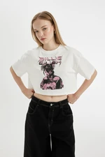 DEFACTO Cool Billie Eilish Oversize Fit Crew Neck Short Sleeve T-Shirt