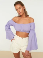 Light Purple Short Blouse Trendyol - Women