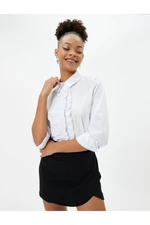 Koton Frilly Shirt Classic Collar Long Sleeve Cotton