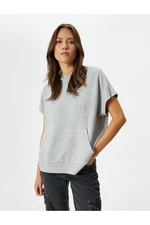 Koton Hooded Sweatshirt Short Sleeve Kangaroo Pocket Viscose