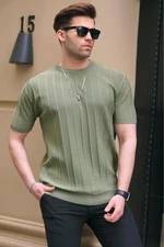 Madmext Men&#39;s Mint Green T-Shirt 5684