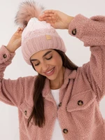 Light pink winter hat with fleece insulation RUE PARIS