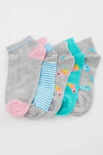 DEFACTO Girl's 5-Piece Cotton Booties Socks