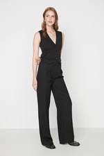 Trendyol Black Wide Leg Woven Trousers