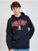 Black Mens Hoodie Converse Tree Of Life - Men