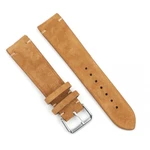 Kožený RhinoTech řemínek Genuine Suede Leather Quick Release 22mm, hnědá