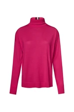 Tommy Hilfiger Sweater - JAKAYLA HIGH-NK SWTR pink