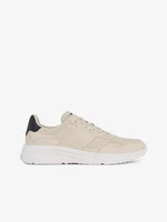 Beige men's leather sneakers Tommy Hilfiger Modern Runner Premium LTH