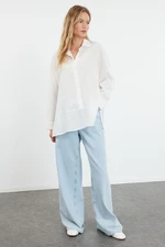 Trendyol Ecru Linen Look Woven Shirt