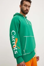 Mikina Puma PUMA X CARROTS Graphic Hoodie TR pánská, zelená barva, s kapucí, vzorovaná, 627445