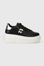 Kožené sneakers boty Karl Lagerfeld ANAKAPRI černá barva, KL63530N