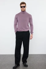 Trendyol Plum FL Slim Turtleneck Plain Knitwear Sweater