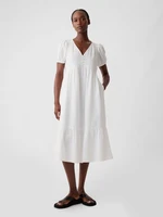 White muslin midi dress GAP