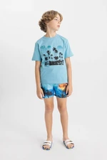 DEFACTO Boy's Palm Tree Patterned Swim Shorts