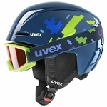 UVEX Viti Set Junior Blue Puzzle 51-55 cm Skihelm