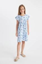 DEFACTO Girl's Patterned Short Sleeve Dress