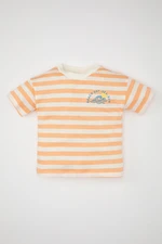 DEFACTO Baby Boy Crew Neck Striped Short Sleeve T-Shirt