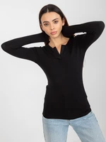 Black women's casual viscose blouse