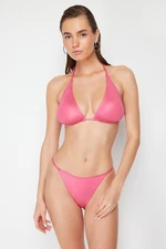 Trendyol Fuchsia Triangle Bikini Top