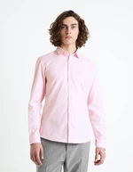 Pink Men's Striped Slim Fit Shirt Celio Fasanure