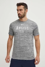 Tričko Nike Los Angeles Angels pánske, šedá farba, s potlačou