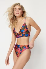 Trendyol Floral Print High Waist Hipster Bikini Bottom