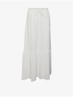 Bílá dámská maxi sukně Vero Moda Pretty - Dámské