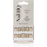 Nail HQ Square umelé nechty Utterly Olive 24 ks