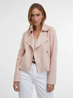 Women's light pink jacket in suede ORSAY